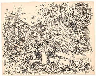 それから彼は走ってフェンスを飛び越えました... 作： Fritz Syberg