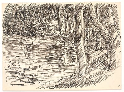 森の湖 作： Fritz Syberg