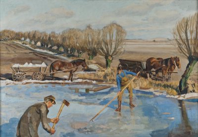1927年に氷を手にした農家 作： Fritz Syberg