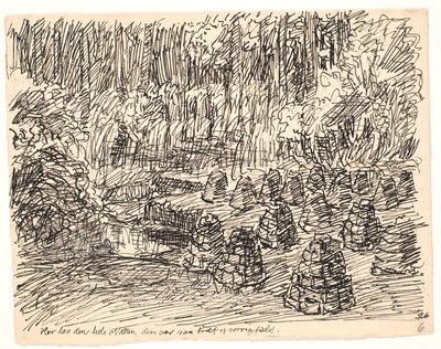 ここで一晩中横たわっていました... 作： Fritz Syberg