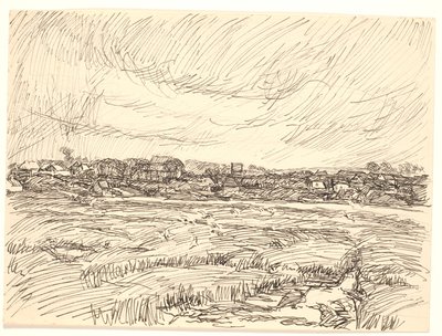 村のある風景 作： Fritz Syberg