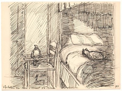 そして猫は家の主であり、めんどりのマダムでした 作： Fritz Syberg