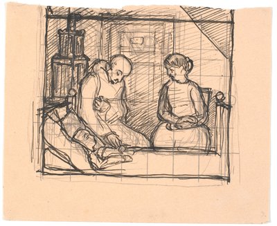 そして老人が寒さに震えたとき... 作： Fritz Syberg