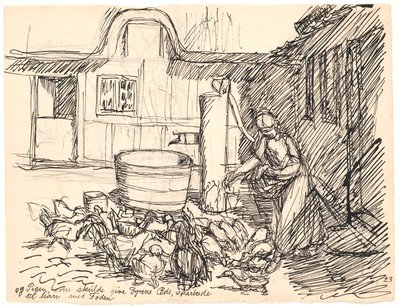 そして、動物に餌をやるはずだった少女… 作： Fritz Syberg