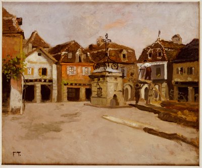 町の広場 作： Frits Thaulow