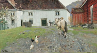 農園にて 作： Fritz Thaulow
