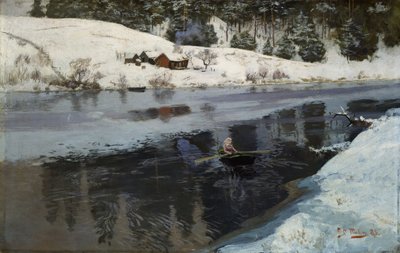 シモアから、冬 作： Frits Thaulow