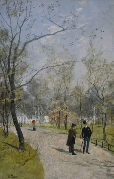 ロイヤルガーデンから（キャンバスに油彩） 作： Fritz Thaulow