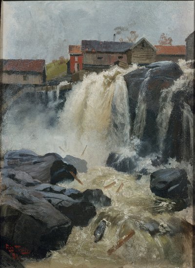 ハウグ滝 作： Fritz Thaulow