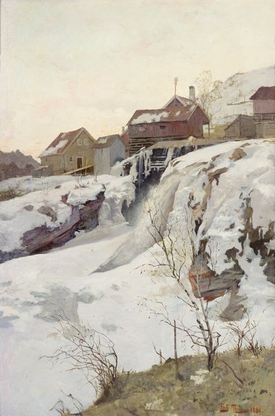 ハウグ滝 作： Fritz Thaulow