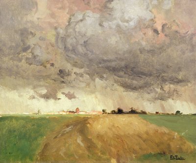 デルフトの嵐（キャンバスに油彩） 作： Fritz Thaulow