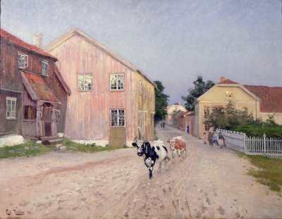 ホクスンドの通り 作： Fritz Thaulow