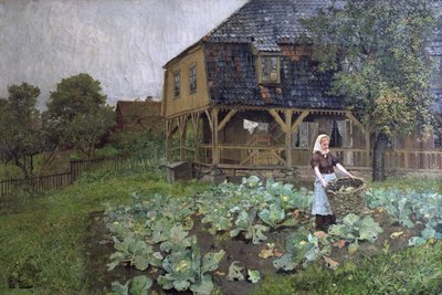 グルネロッカの邸宅 (キャンバスに油彩) 作： Fritz Thaulow