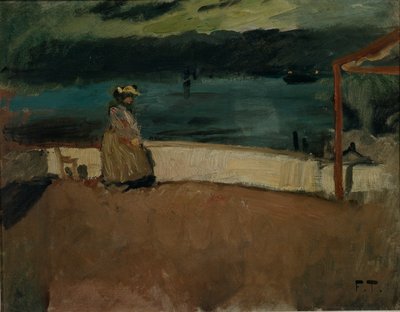 無題、c.1895（キャンバスのオイル） 作： Fritz Thaulow