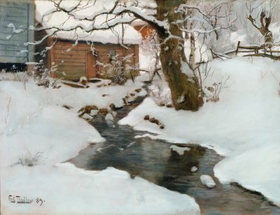 ストード島の冬、1889 作： Frits Thaulow