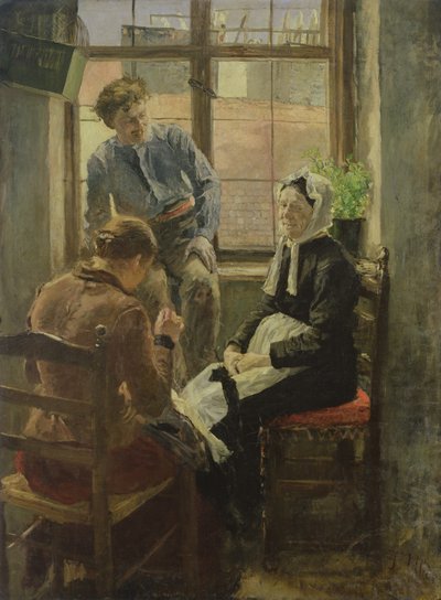ダーニング 作： Fritz von Uhde