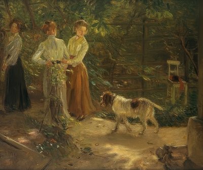 庭の小道。 1903 作： Fritz von Uhde