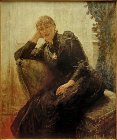 F.フォンウーデ、女性の肖像（テレーズカールの肖像） 作： Fritz von Uhde
