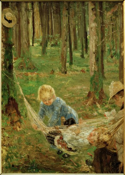 ハンモックで 作： Fritz von Uhde