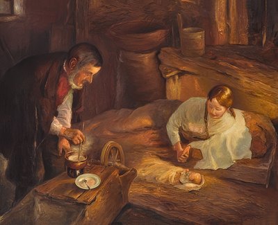 クリスマスの夜に 作： Fritz von Uhde