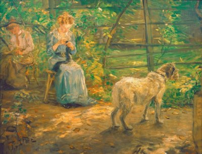 秋の太陽の下で 作： Fritz von Uhde