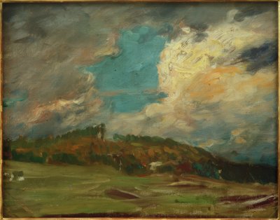 景観研究（雲のある景観） 作： Fritz von Uhde
