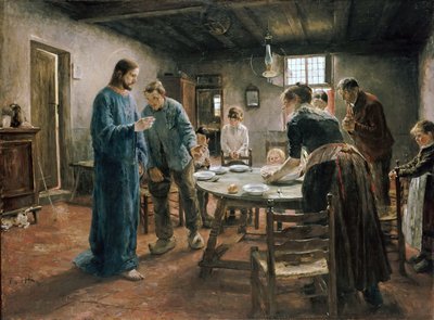 食事の祈り 作： Fritz von Uhde