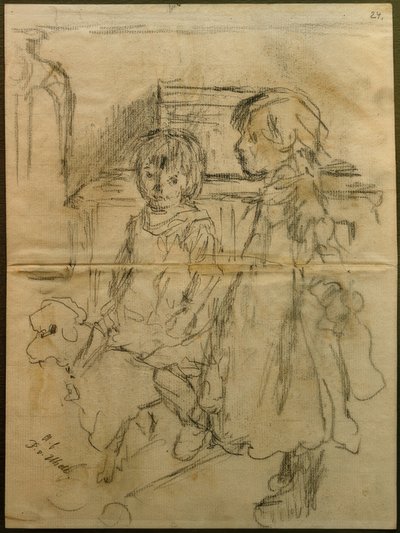「保育園」の準備作業 作： Fritz von Uhde
