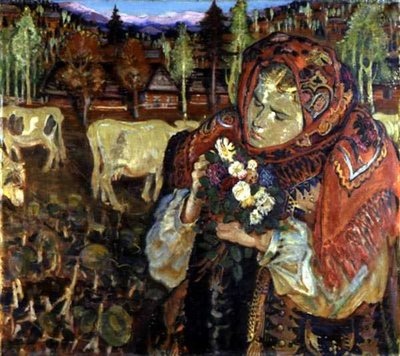 花を持つ少女 作： Fryderyck Pautsch