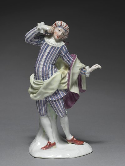 イタリアの喜劇の人物: Mezetin, c. 1753年。 作： Fürstenberg Porcelain Factory