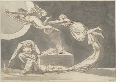 祭壇での魔女の召喚シーン、1779年。 作： Füssli