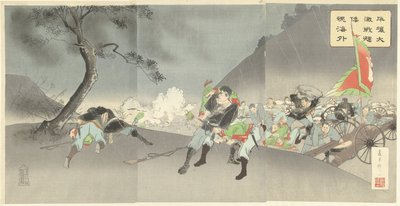 平壌での激しい戦闘は、日本の闘志を海外に示している。 平城大激戦極弐外外 作： Fujiwara Den