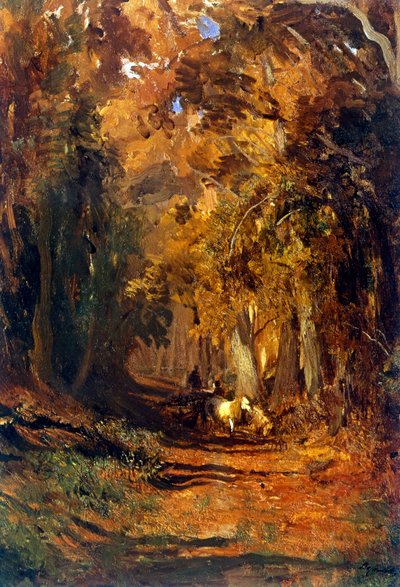 1870年頃の秋の森（絵画） 作： Fyodor Alexandrovich Vasilyev