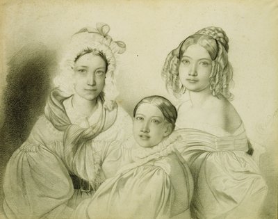 伯爵夫人のプラスコビア、ナデジダ、マリアヴィャゼムスキーの肖像、1835年 作： Fyodor Antonovich Bruni