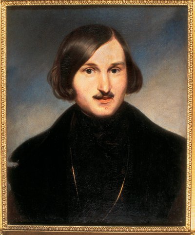 ニコライ・ゴーゴリの肖像（Nikolai Vasilievich Gogol, 1840年代前半（油彩・キャンバス 作： Fyodor Antonovich Moller