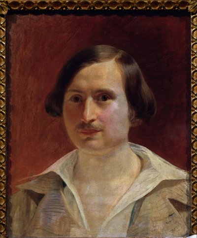 作家ニコライ・ゴーゴリ（1809-1852）の肖像 作： Fyodor Antonovich Moller