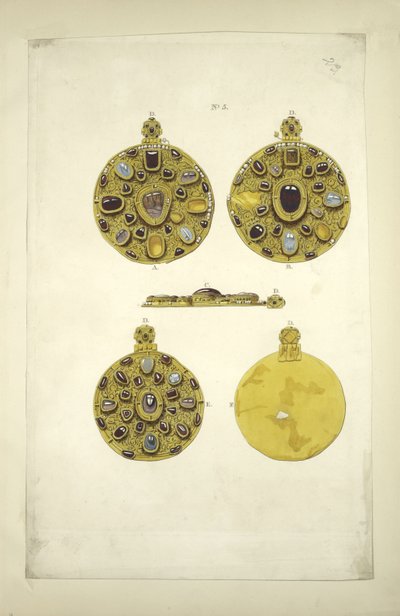 モンゴルの侵略前のロシアのジュエリー。 1853年以前のロシア国家の古代遺物から 作： Fyodor Grigoryevich Solntsev