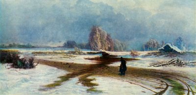 「雪解け」、1871年、1965年。 作： Fyodor Vasil