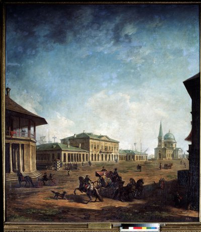 Vue de la ville de Nikolaev (Nikolayev) en ウクライナ (Nikolayev の町の眺め)。 Peinture de Fyodor Yakovlevich Alexeev (1753-1824) 作： Fyodor Yakovlevich Alexeev