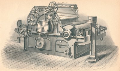 セルフ ストリッピング カーディング エンジン、ドブソンとバーロウ ボルトン作、1874 年 作： GB Smith