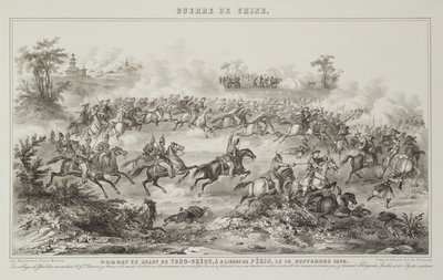 1862年の中国の戦争からの1860年9月18日、Tong-Cheouの前のChang-Kia-Onangの戦い 作： G.C. de Fortavion