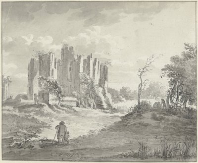 廃墟と農民のいる風景 作： G.F. Buijs (possibly)