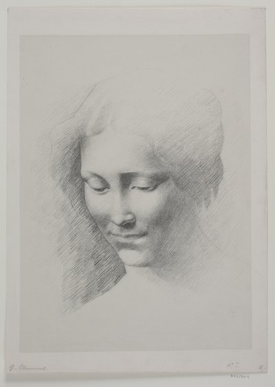 女性の頭 作： G.F. Clement