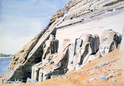 「アブシンベルの大神殿の正面」、エジプト、c1845 作： GF Weston