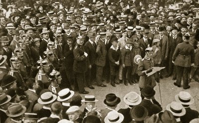 皇帝の宣戦布告が読み上げられる、ベルリン、ドイツ、1914 年 8 月 4 日 作： GPA