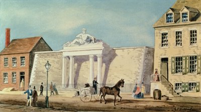 マンハッタンカンパニー貯水池、1825 作： G.P. Hall und Sohn