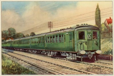 サザン鉄道、ロンドン橋からイーストボーンまでのエレクトリック エクスプレス (カラー リソ) 作： G.P. Micklewright