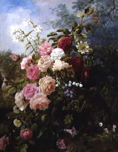 薔薇のある静物画 作： G.R. Barr