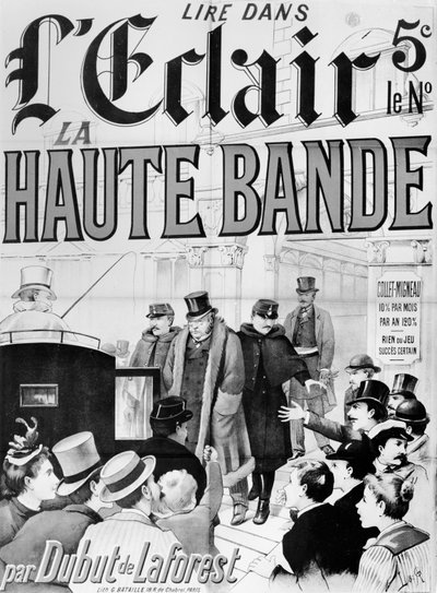 パナマ事件を扱った小説「ラオートバンデ」の広告ポスターc。 1892-95 作： G. Bataille