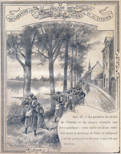 1789年：人間と市民の権利の宣言。愛国心の防衛。Le livre unique de morale and d